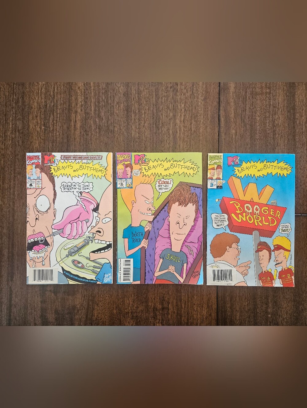 Vintage 1990s Marvel Comics X MTV Beavis & Butthead Comics- Set Of 3